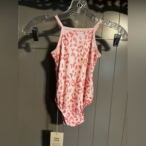 Kyte Baby Sakura Leopard pink glitter NEW with tags bubble tank top romper